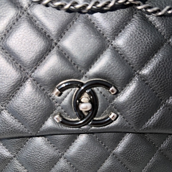 Chanel Ruthenium Caviar Leather Quilted Chain Classic Flap Shoulder Bag - Picture 13 of 16